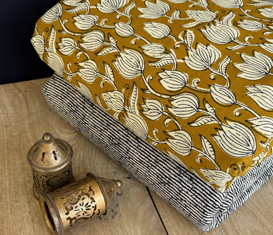 Exclusive Hand Block Printed Fabric Combo  (SWCOM10)