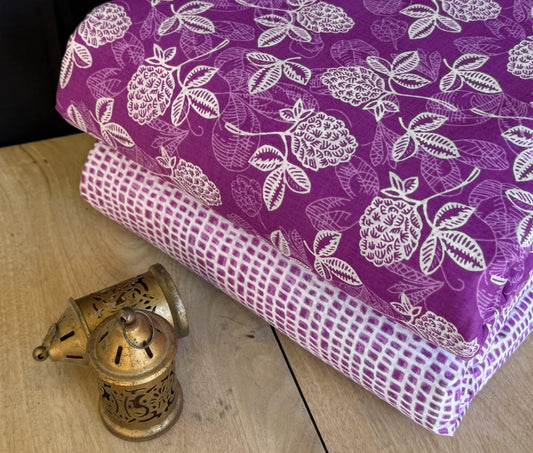 Exclusive Hand Block Printed Fabric Combo  (SWCOM08)