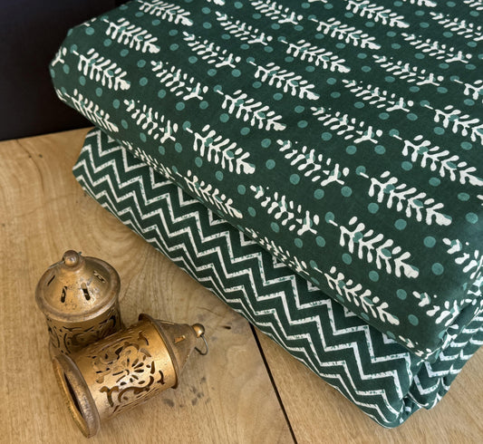 Exclusive Hand Block Printed Fabric Combo  (SWCOM03)