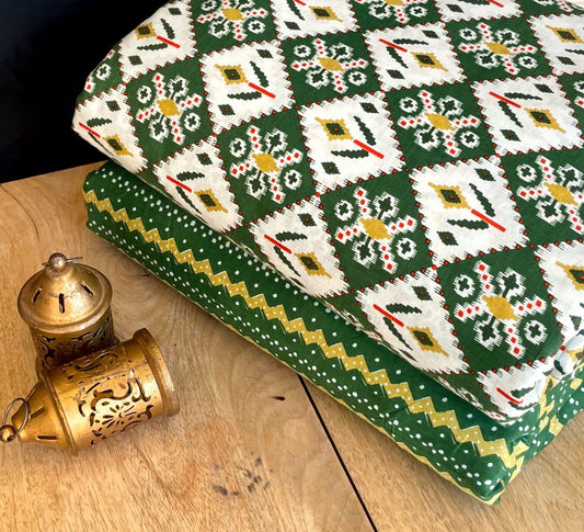 Exclusive Hand Block Printed Fabric Combo  (SWCOM01)