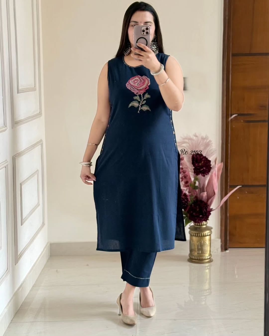 New lauch Elegant Cotton Embroidered Kurta Set for summer(WACD109)