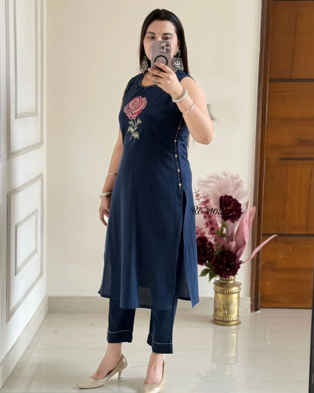 New lauch Elegant Cotton Embroidered Kurta Set for summer(WACD109)