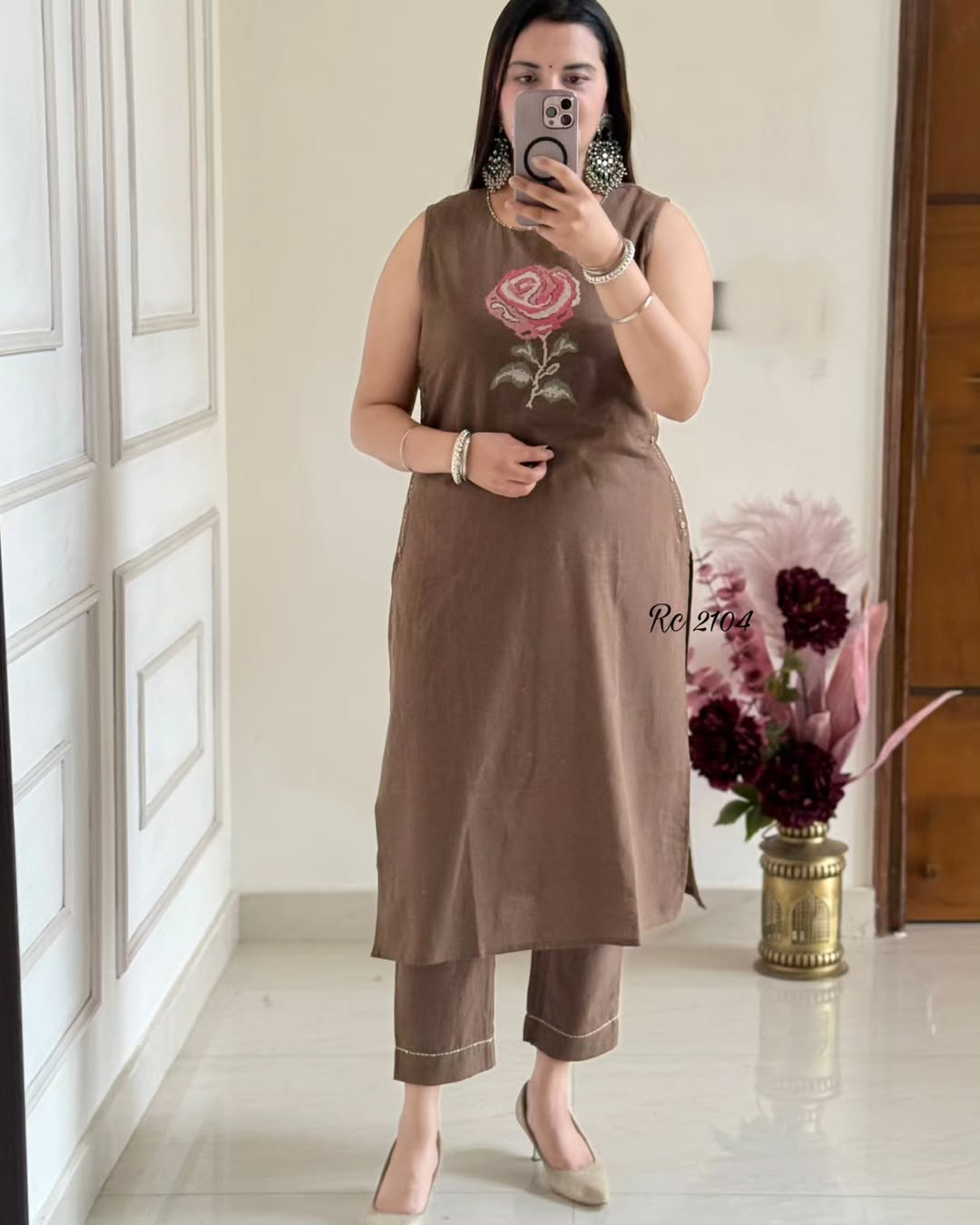 New lauch Elegant Cotton Embroidered Kurta Set for summer(WACD108)