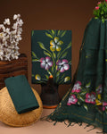 Hand Block Print Cotton Suit Set with Kota Doria Dupatta  (WAKOTMU79)