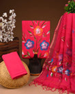 Hand Block Print Cotton Suit Set with Kota Doria Dupatta  (WAKOTMU78)