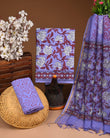New Hand Block Print Cotton Suit Set with Kota Doria Dupatta  (WAKOTMU75)