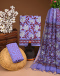 New Hand Block Print Cotton Suit Set with Kota Doria Dupatta  (WAKOTMU75)