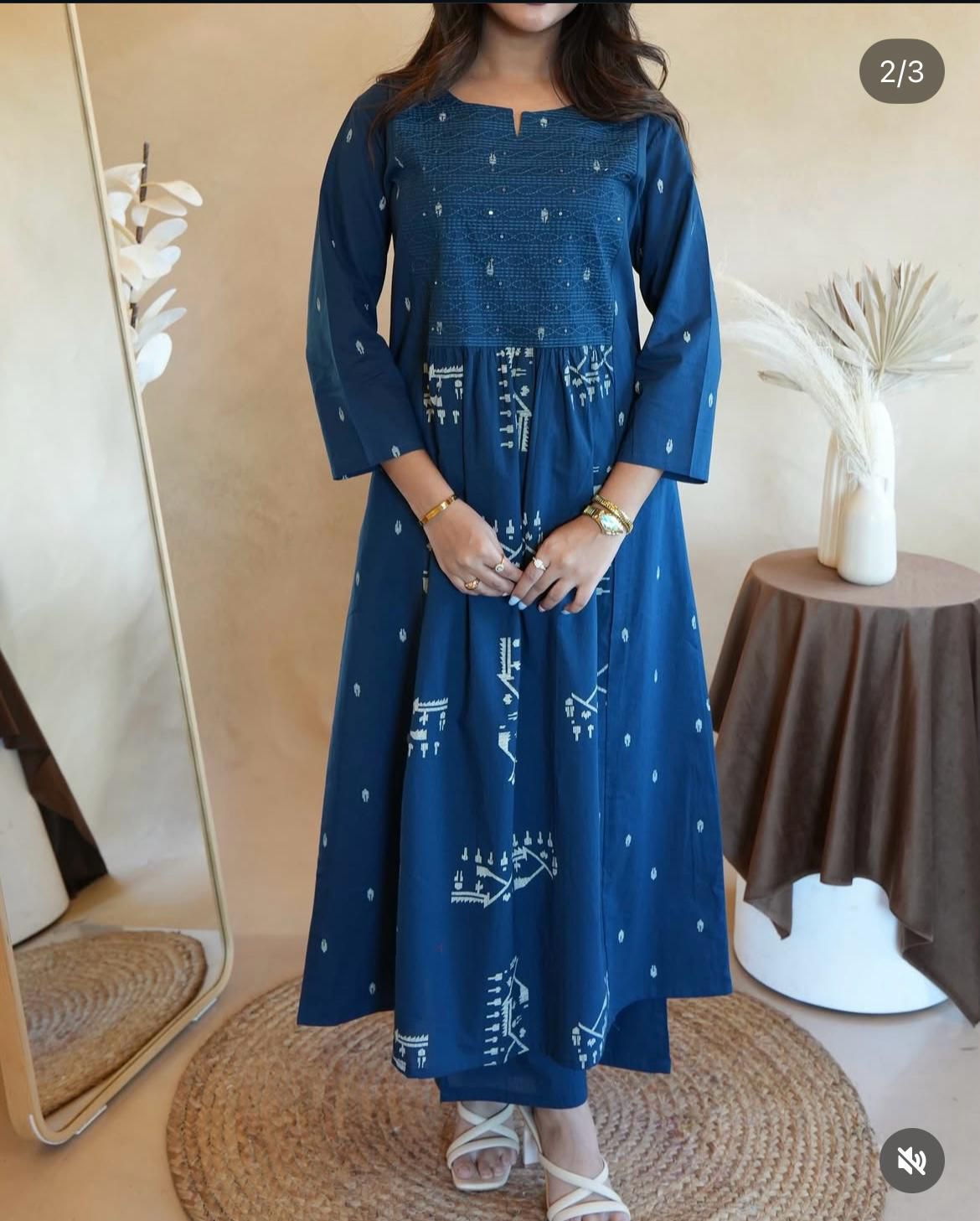 New anarkali kurta set with Cotton Pant  Malmal Dupatta with tier pattern(SWRED448)