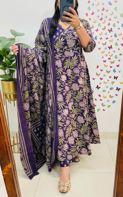 New Anarkali kurta set with Angrakha style (WARED453)