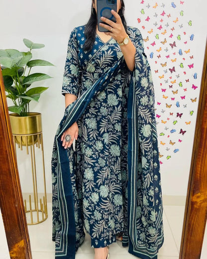 New Anarkali kurta set with Angrakha style (WARED451)