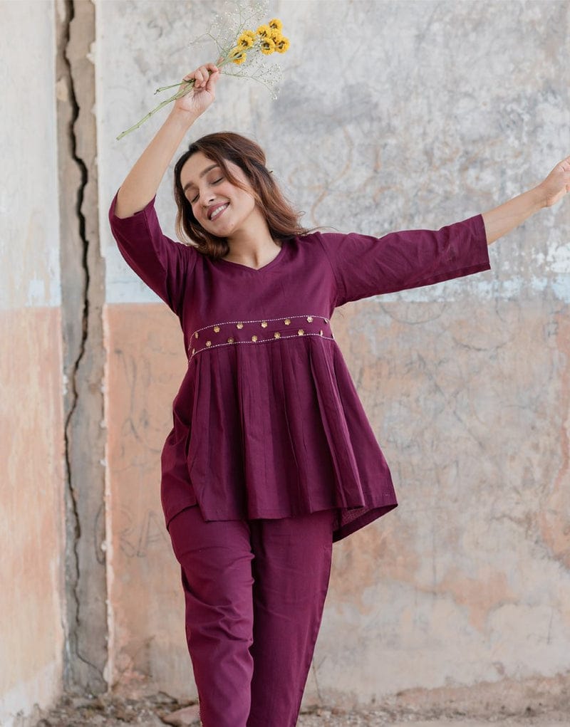Flared silhouette with a comfort fit Delicate hand embroidery,  (WACD127)