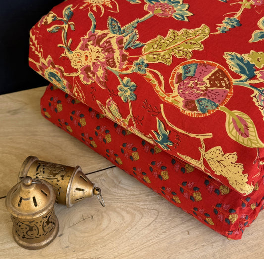 Exclusive Hand Block Printed Fabric Combo  (SWCOM43)
