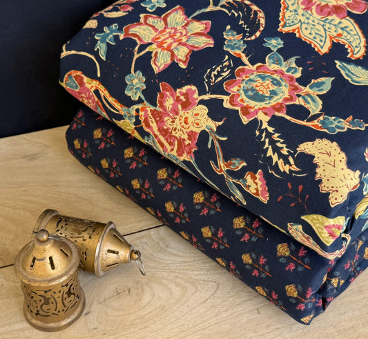 Exclusive Hand Block Printed Fabric Combo  (SWCOM42)