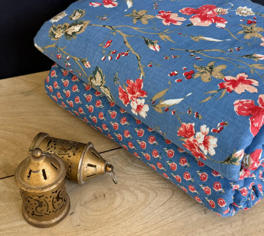 Exclusive Hand Block Printed Fabric Combo  (SWCOM40)