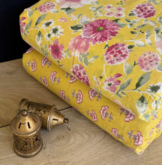 Exclusive Hand Block Printed Fabric Combo  (SWCOM37)