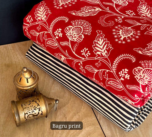 Exclusive Hand Block Printed Fabric Combo  (SWCOM31)