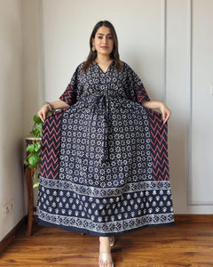 Exclusive New  Added Hand Block printed KAFTAN 🔸️Authentic PRINT, with natural colours89