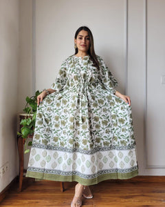 Exclusive New  Added Hand Block printed KAFTAN 🔸️Authentic PRINT, with natural colours87