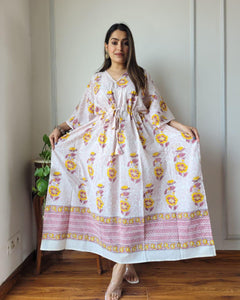 Exclusive New  Added Hand Block printed KAFTAN 🔸️Authentic PRINT, with natural colours85