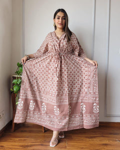 Exclusive New  Added Hand Block printed KAFTAN 🔸️Authentic PRINT, with natural colours83