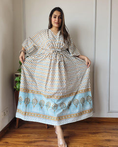 Exclusive New  Added Hand Block printed KAFTAN 🔸️Authentic PRINT, with natural colours81