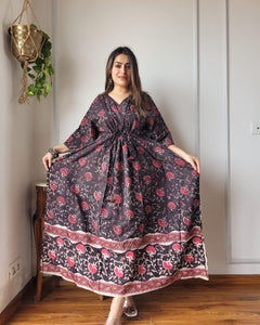 Exclusive New  Added Hand Block printed KAFTAN 🔸️Authentic PRINT, with natural colours79