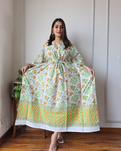 Exclusive New  Added Hand Block printed KAFTAN 🔸️Authentic PRINT, with natural colours78