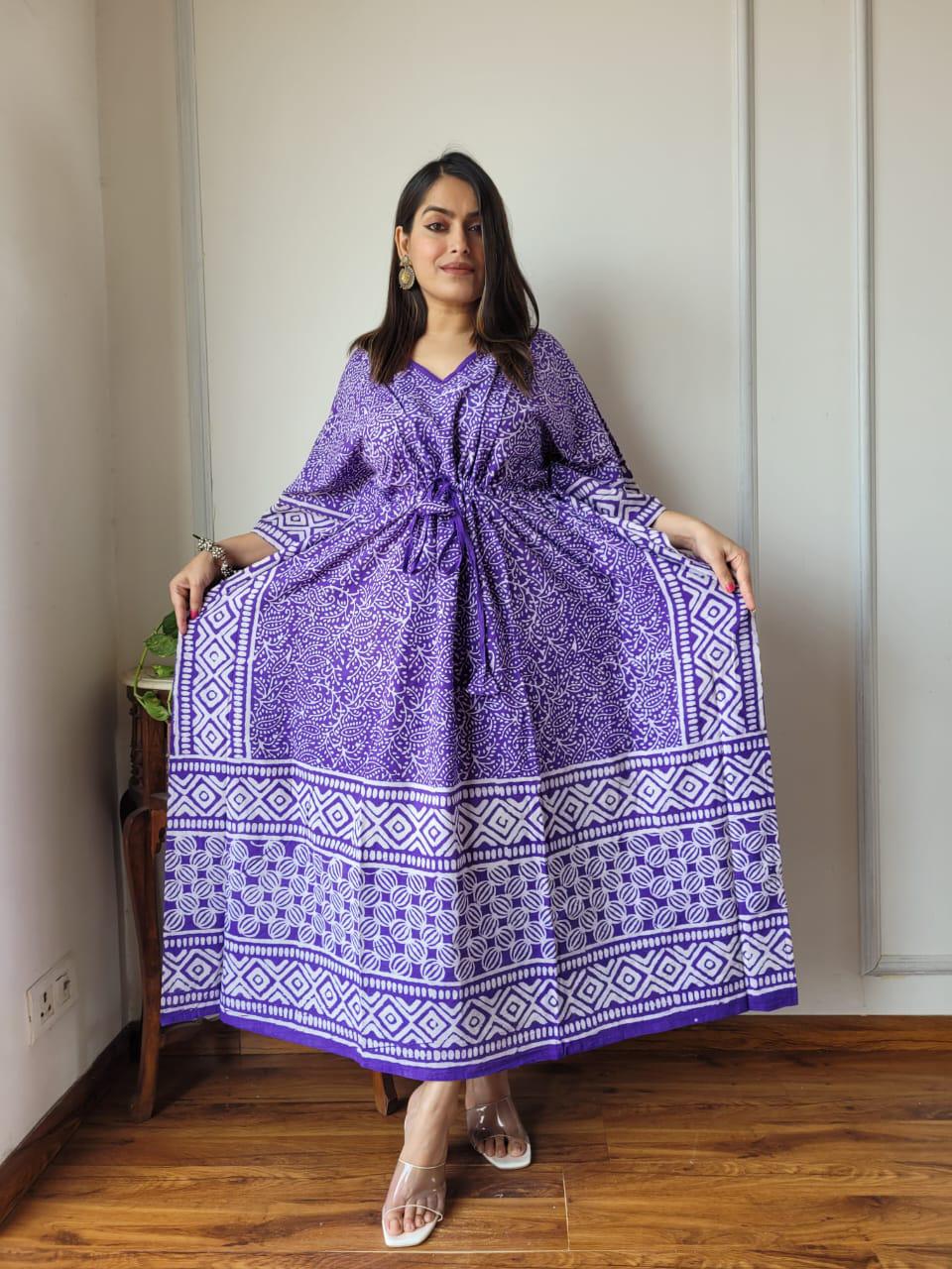 Exclusive New  Added Hand Block printed KAFTAN 🔸️Authentic PRINT, with natural colours76