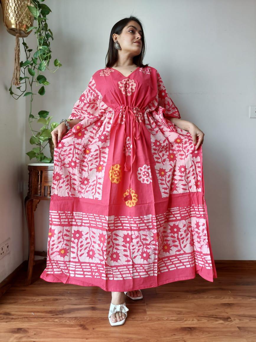 Exclusive New  Added Hand Block printed KAFTAN 🔸️Authentic PRINT, with natural colours. 23