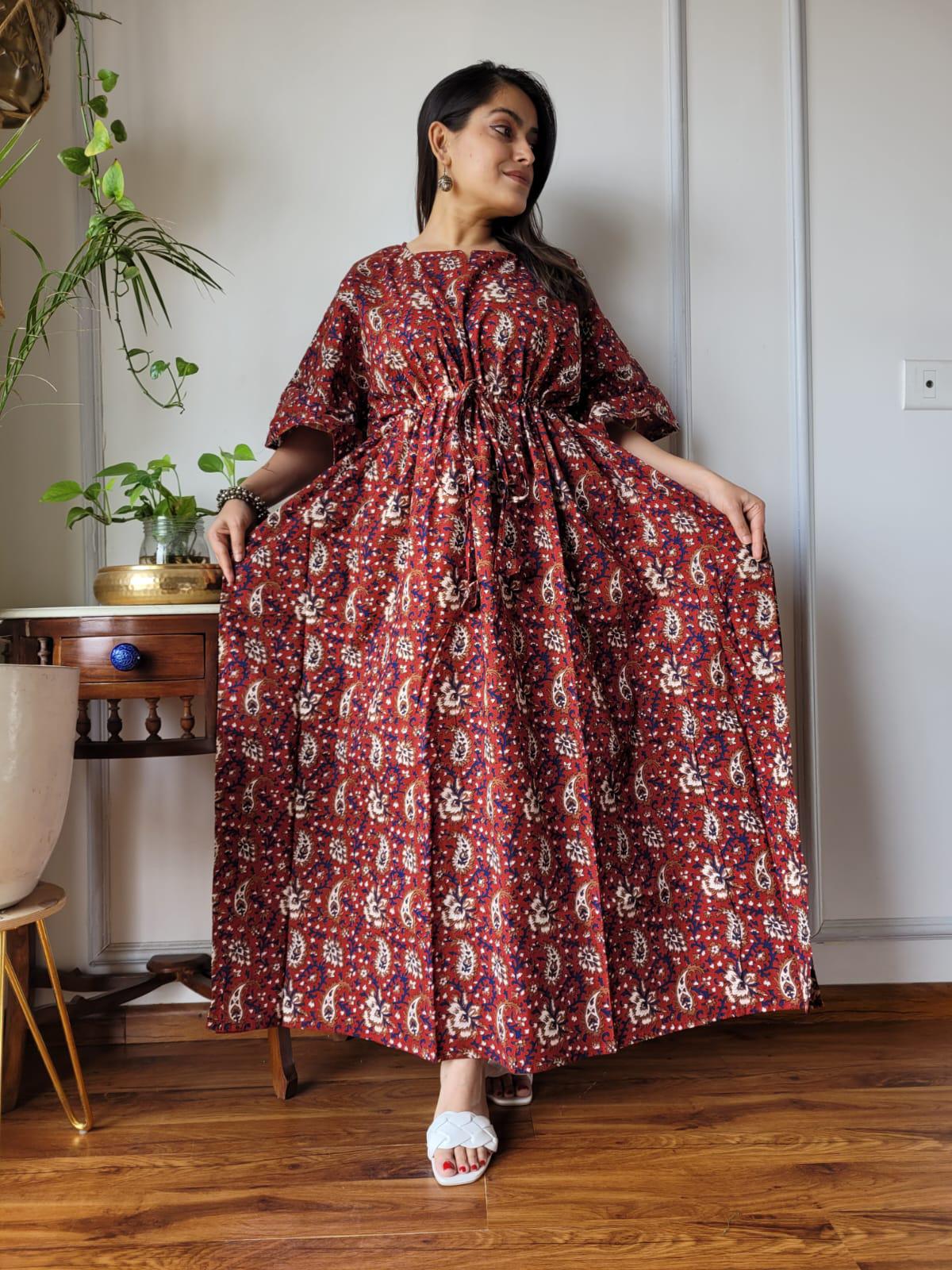 Exclusive New  Added Hand Block printed KAFTAN 🔸️Authentic PRINT, with natural colours. 13