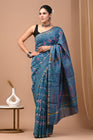 Premium Hand Block Printed Chanderi Silk Saree 83