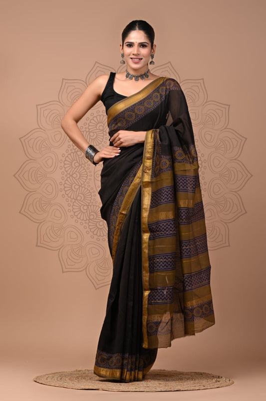 Premium Maheshwari Silk Saree (SWSRMAH130)