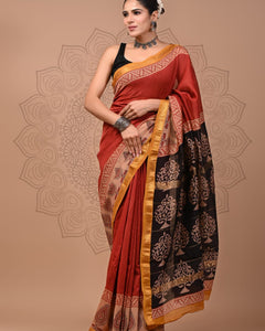Premium Maheshwari Silk Saree (SWSRMAH128)