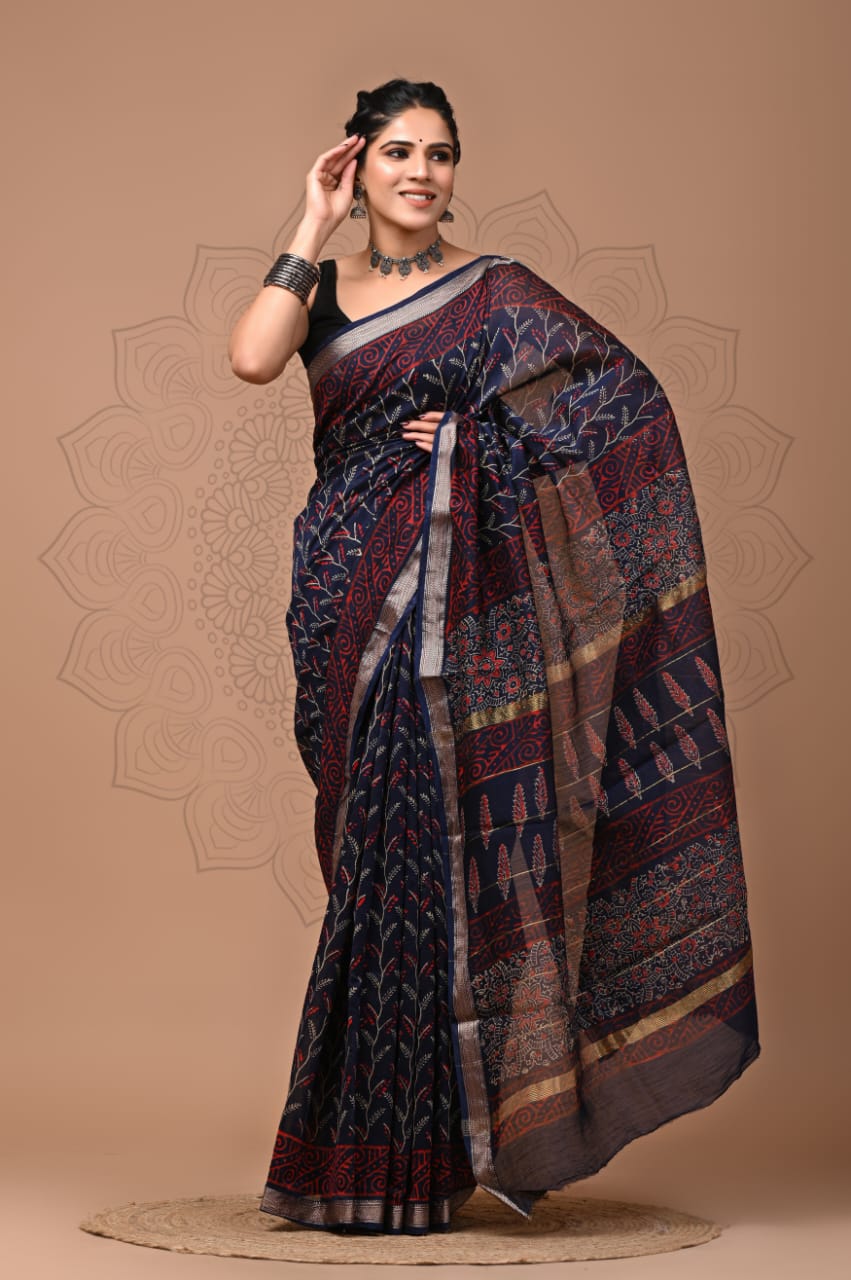 Premium Maheshwari Silk Saree (SWSRMAH126)