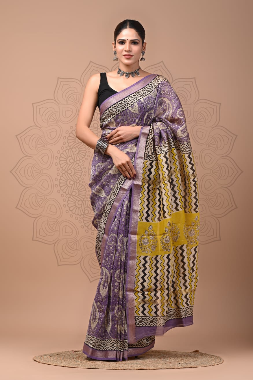 Premium Maheshwari Silk Saree (SWSRMAH124)