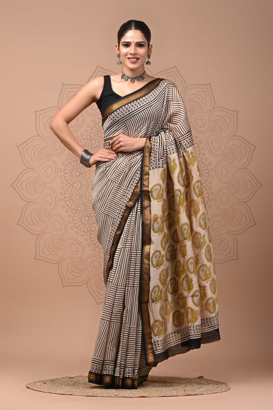 Premium Maheshwari Silk Saree (SWSRMAH121)