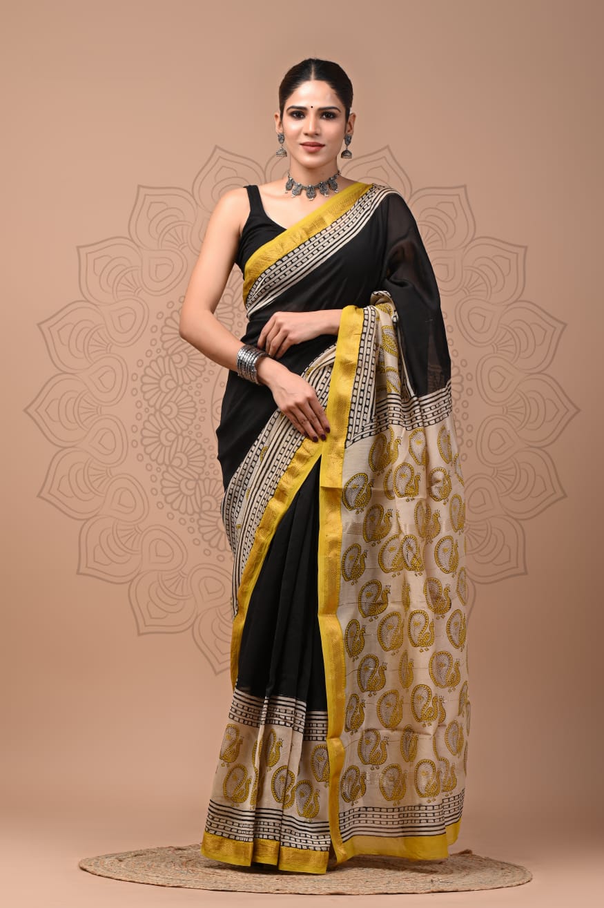 Premium Maheshwari Silk Saree (SWSRMAH119)