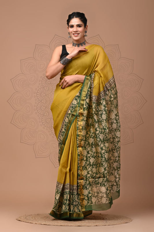 Premium Maheshwari Silk Saree (SWSRMAH117