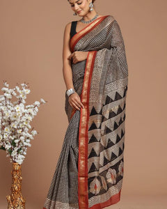Premium Maheshwari Silk Saree (SWSRMAH113)