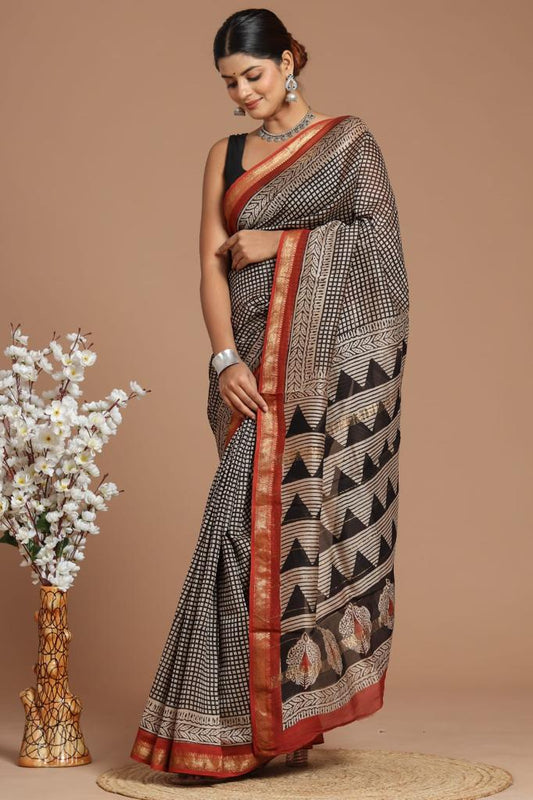 Premium Maheshwari Silk Saree (SWSRMAH113)
