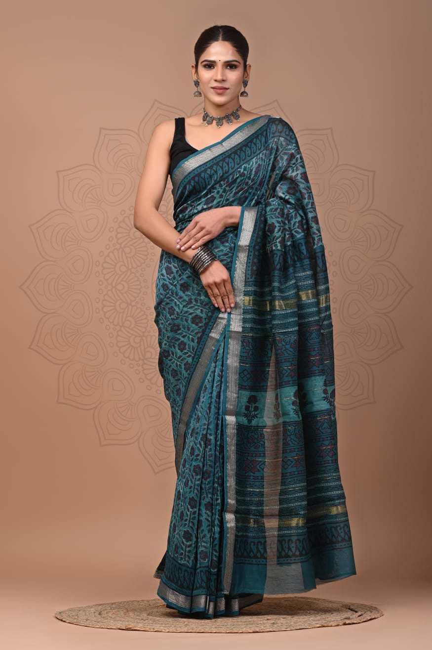Premium Maheshwari Silk Saree (SWSRMAH107)