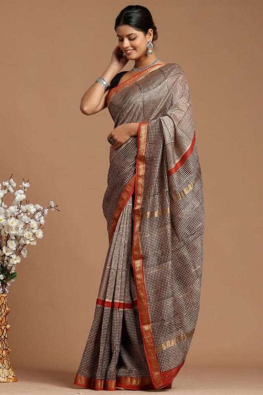 Premium Maheshwari Silk Saree (SWSRMAH105)