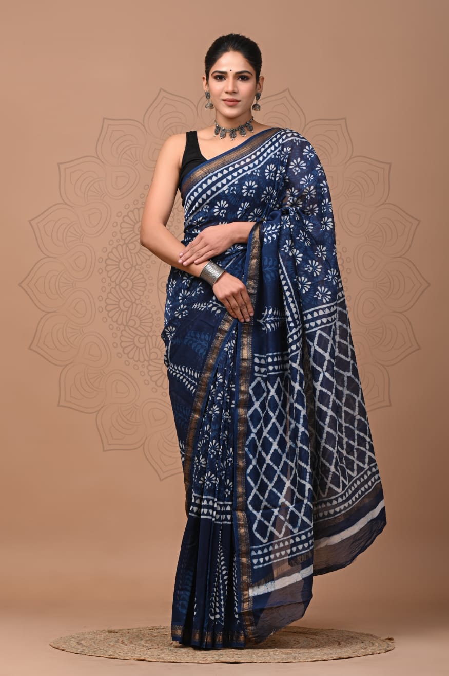 Premium Maheshwari Silk Saree (SWSRMAH101)