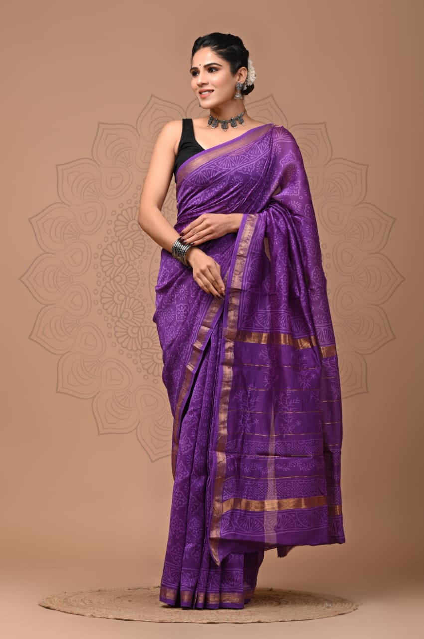Premium Maheshwari Silk Saree (SWSRMAH93)