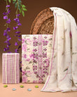 Designer zari gotapatti work Cotton Suit with chiffon dupatta(WAGP69)