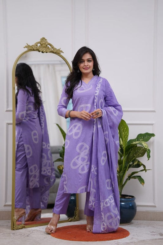 👗 Beautiful Cottan Kurtis pent with Mulmal duptta 👗(WARED472)
