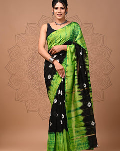 Premium Hand Block Printed Chanderi Silk Saree 60