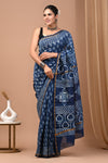Premium Hand Block Printed Chanderi Silk Saree 64