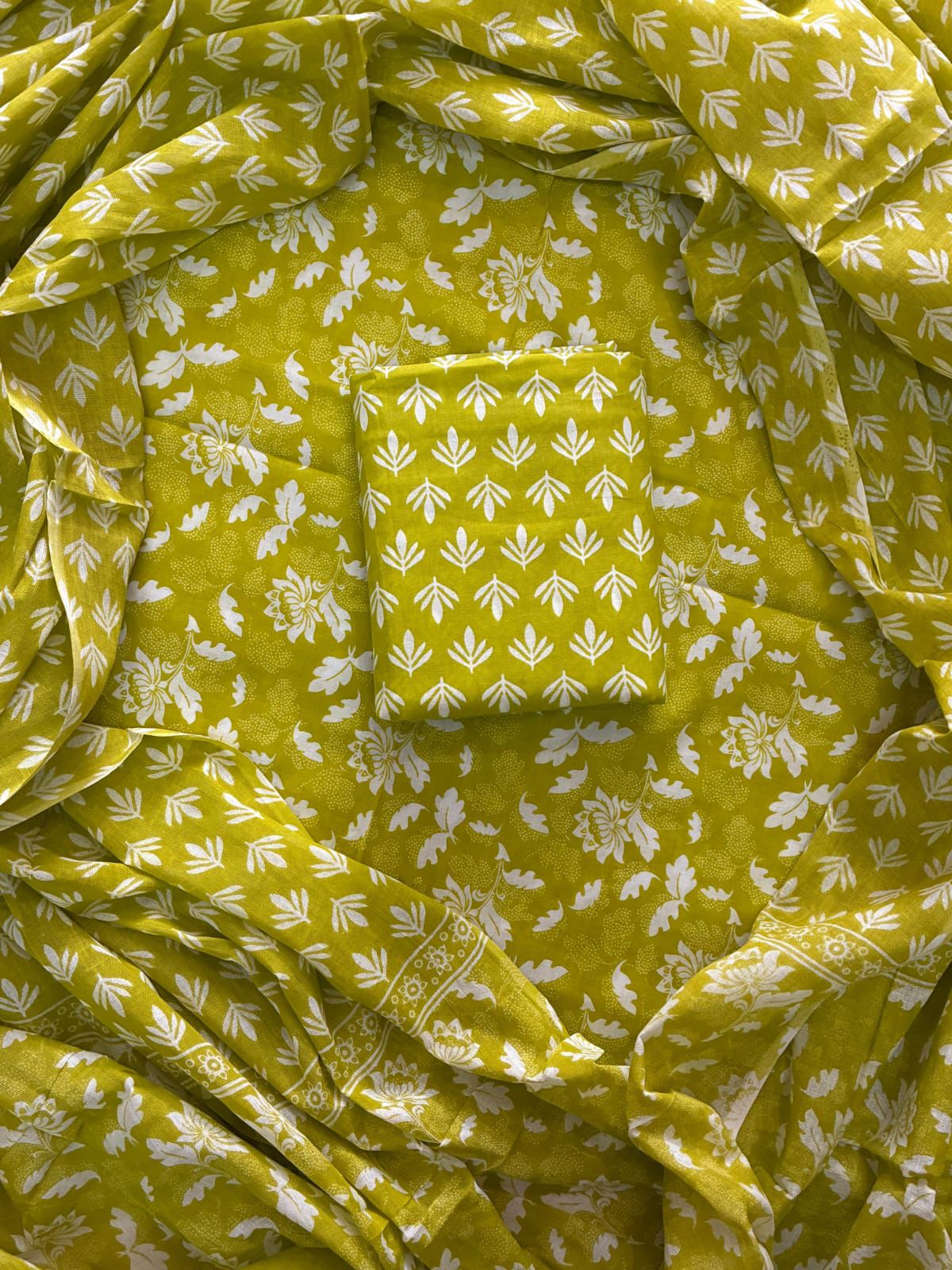 ELEGANT HAND BLOCK PRINT COTTON SUIT SET WITH MULMUL DUPATTA(WACOTMU30)