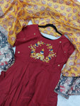 Featuring beautiful Heavy Suit Set which is beautifully decorated with intricate hand elephant 🐘 embroidery work, Zari weaving .  (RRRD14)